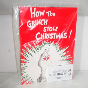 1988 How The Grinch Stola Christmas SC Buch & Kassette Tape Set von Dr. Seuss