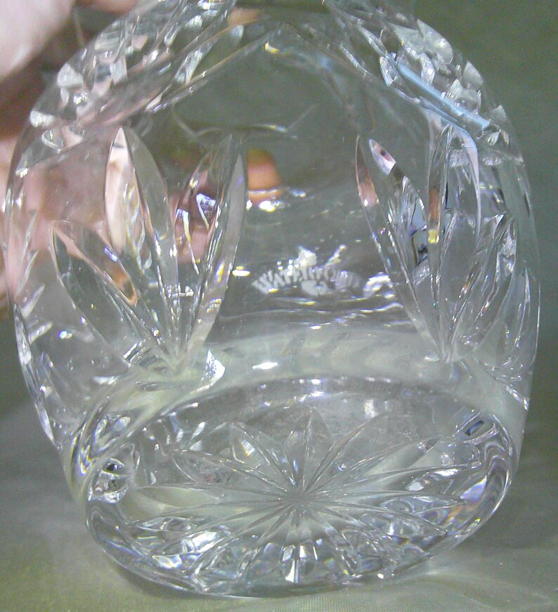 Signed Waterford Crystal Flower Vase W Floral Pattern 6 1/8 Etsy