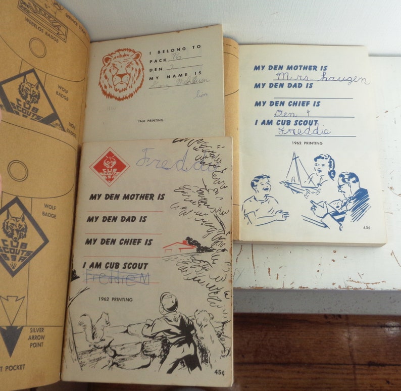 1960-62 Boy Scout Wolf Bear Lion Cub Softcover Hand Books - Etsy