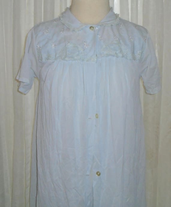 NEGLIGEE / PEIGNOIR Night Gown Vintage 2pc sz M 36