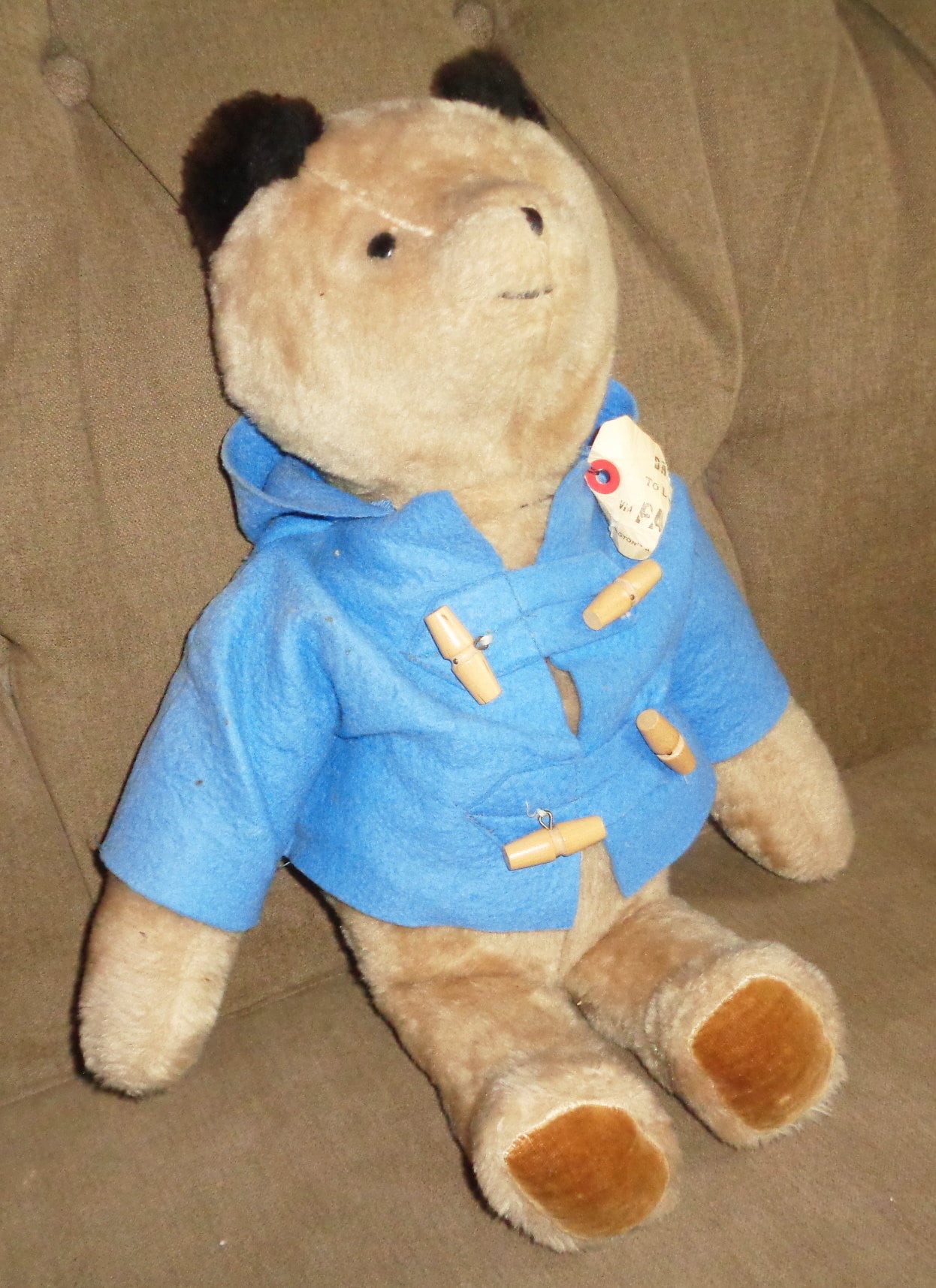 Paddington Bear 20in 1970s Plush Bear W Eden Toys Inc Sewn in Paddington Bear 20in 1970s Plush Bear W Eden Toys Inc Sewn in