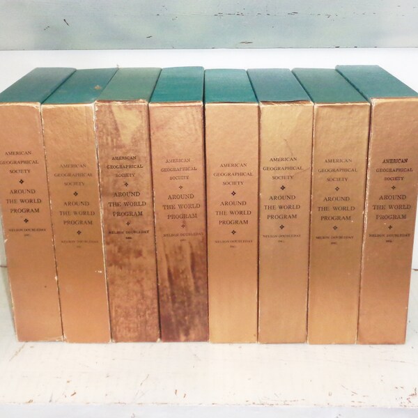 American Geographical Society Around The World Program 1967 ~ 8 Cases with 43 Booklets