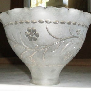 Floral Polka Dot Etched Glass Diffuser Wall Sconce Light Fixture Glass Replacement Shade