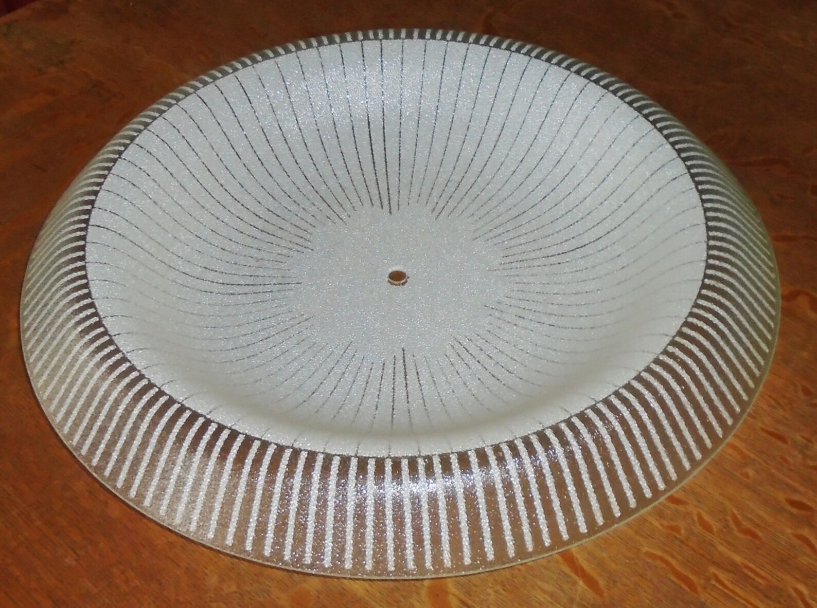 Concave Saucer Light Fixture Round Cover RARE Vintage Atomic Etsy