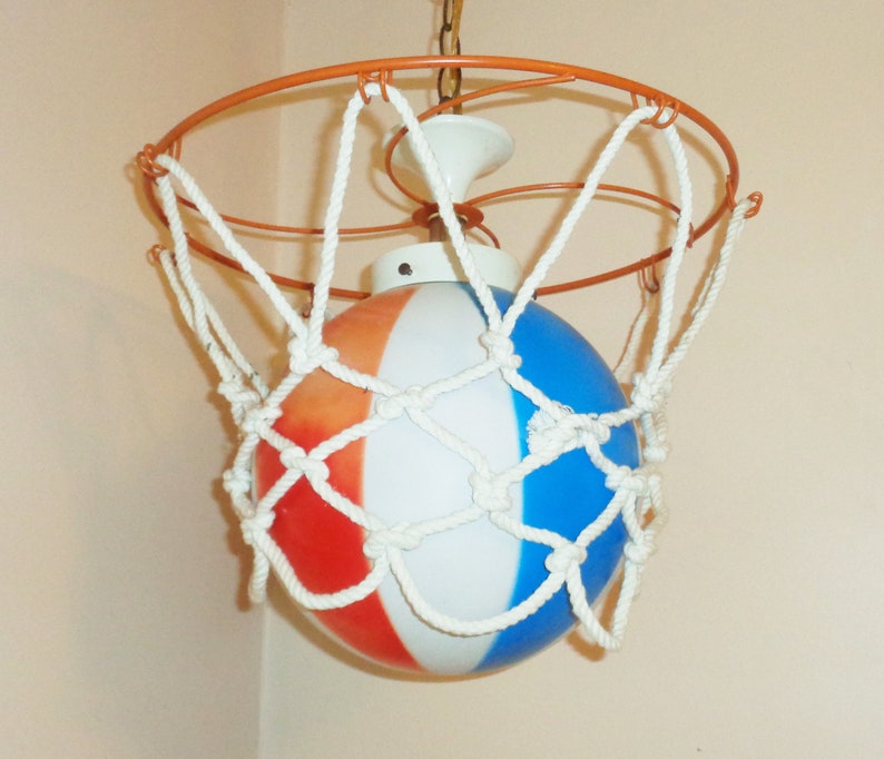 Basketball Hoop Plug in Hanging Light Fixture Vintage Boy Man Etsy