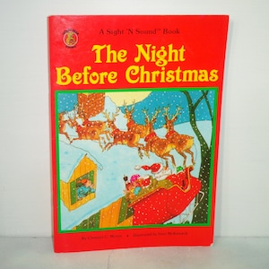 The Night Before Christmas Honey Bear Sight and Sound SC Book 1987, NO cassette included