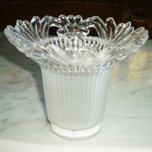 Holophane  Hallway Theatre Wall Sconce or Fixture Lotus Flower Leaf Glass Shade ~ Antique Art Deco