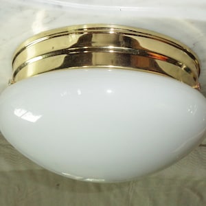 Mushroom 9 1/2 inch Light Fixture, Vintage Flush Mount Ceiling Light