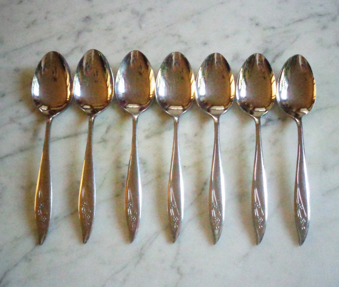 【Vintage】 Floral Teaspoons カトラリー(スプーン等)