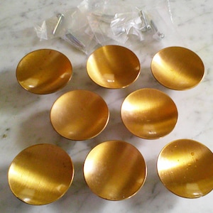 8 Washington Spotlight 2" Copper Concave Cabinet Drawer Pull Knobs Vintage VGC