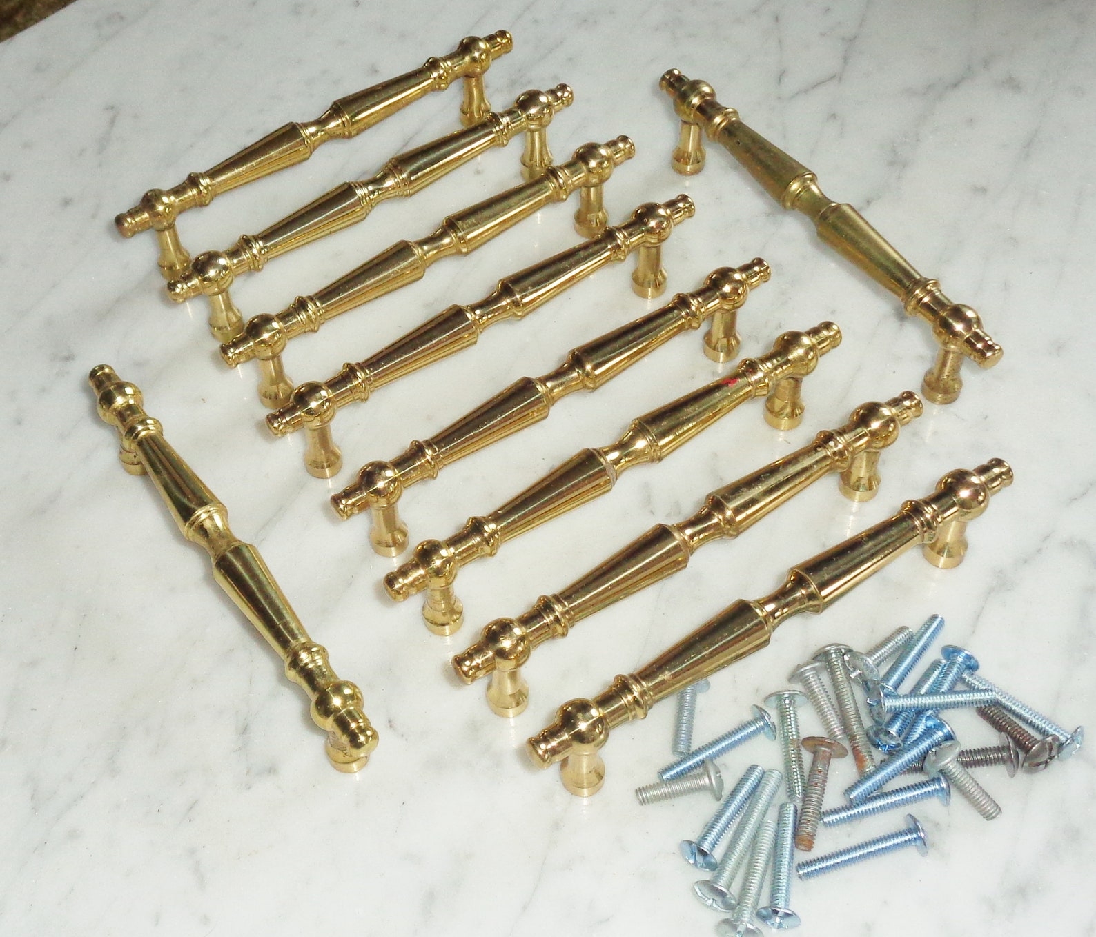 Brass Lacquer Drawer Door Pull Handles Thick Etsy