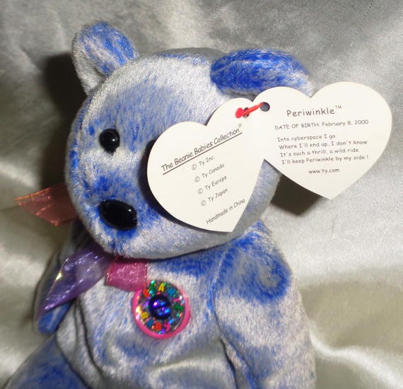 Ty Beanie Babies Baby Periwinkle February 8 2000 W Error Tags PE