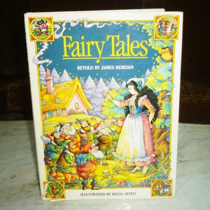 1990 Fairy Tales Hard Cover Cathay Book w DJ Illustrated by Hilda Offen ~ 19 Stories