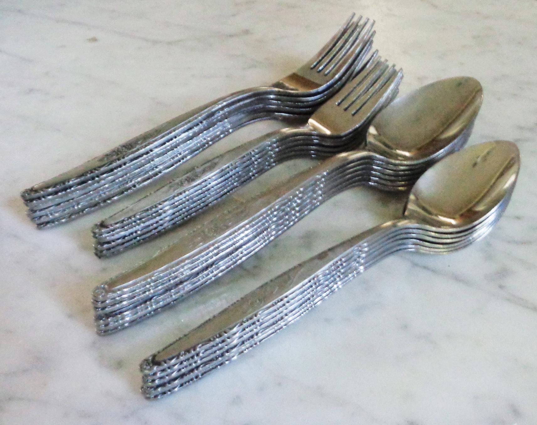 Rose Stainless Steel Japan 24pc Flatware Set Service for 6