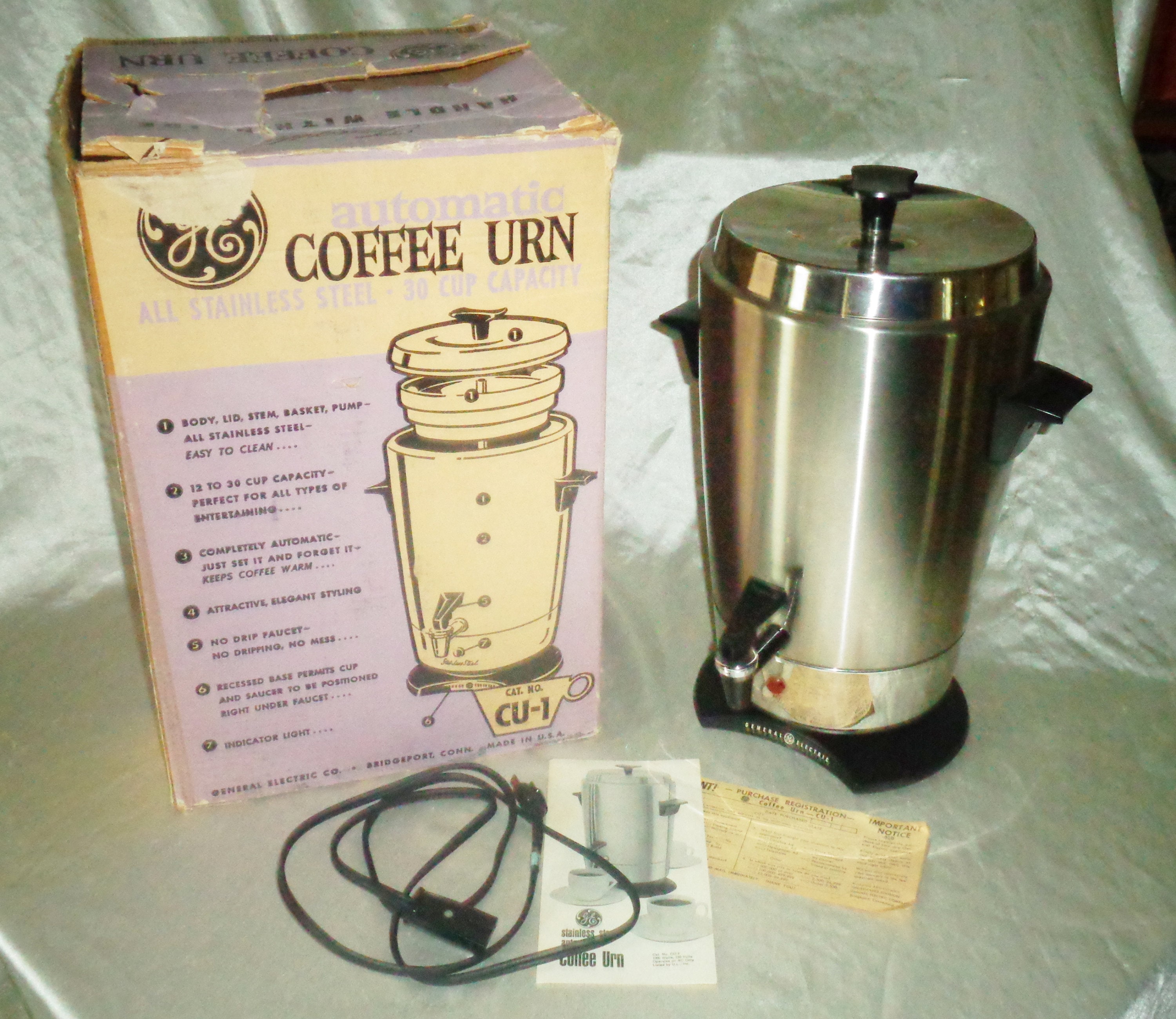 Vintage GE Percolator Coffee Maker 1230 Cup Automatic Coffee Etsy