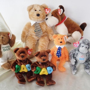Ty Beanie Babies DAD Top Dog Father DadE Pops Bears