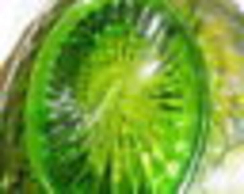 Imperial Carnival Green Pansy Glass Candy Dish Bowls Set of 2 Vintage
