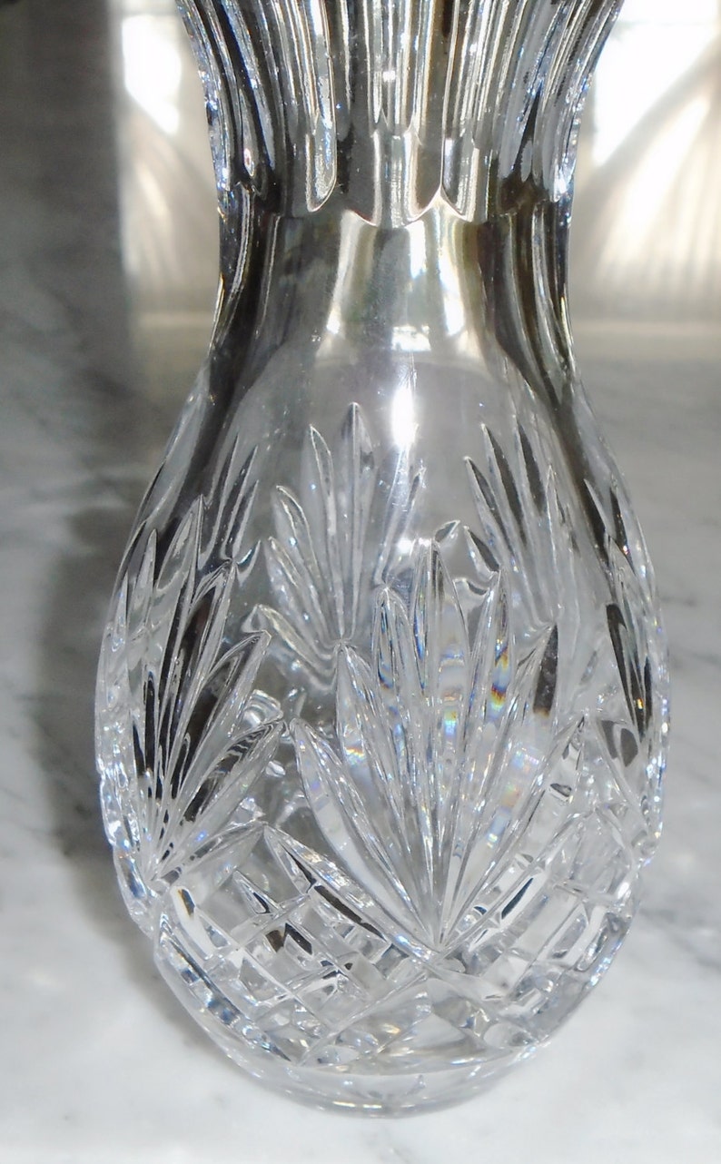 Waterford Crystal Bud Vase W 7 Tip Fan & Checkered Pineapple Etsy
