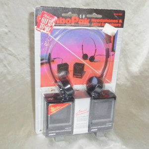 Walkman Jasco Sounds Sensations Headphones & Mini Speakers Model 442 Combo Pak in Original Package