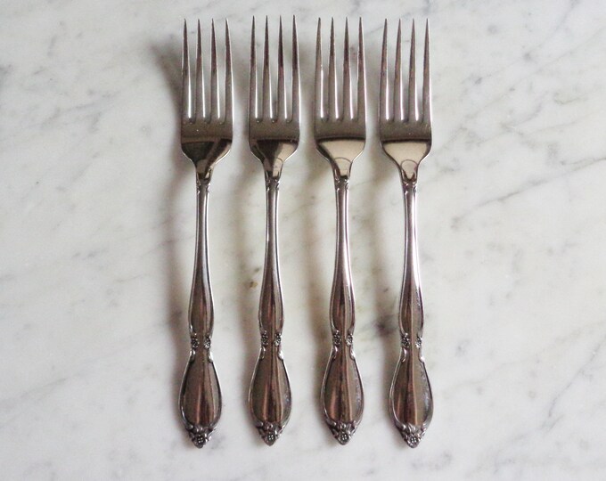 Chatelaine Oneida Community Stainless Set of 4 7 3/8 Inch Dinner Forks