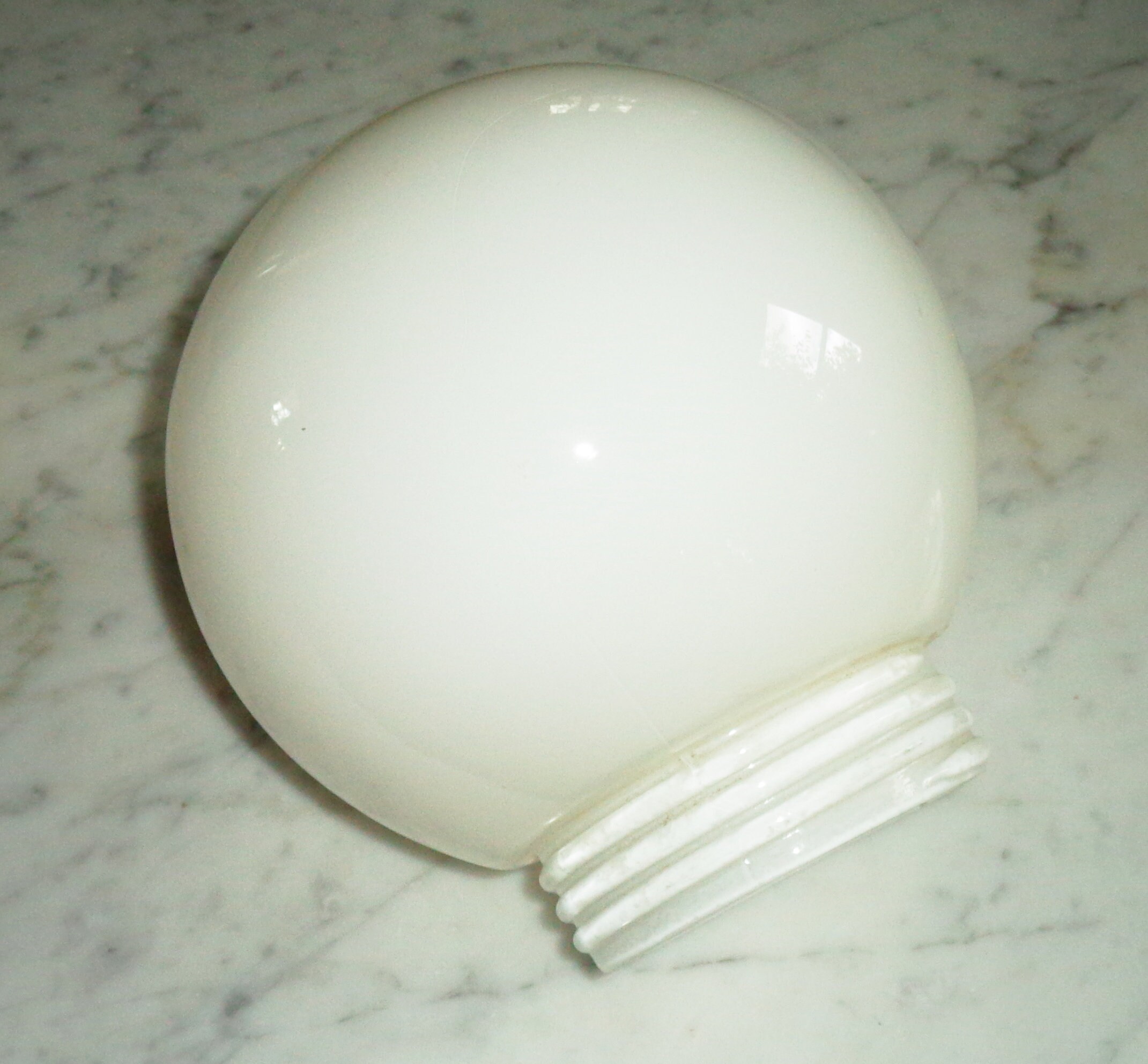 Benjamin Explosion Threaded Globe Light Cover White Glass Orb