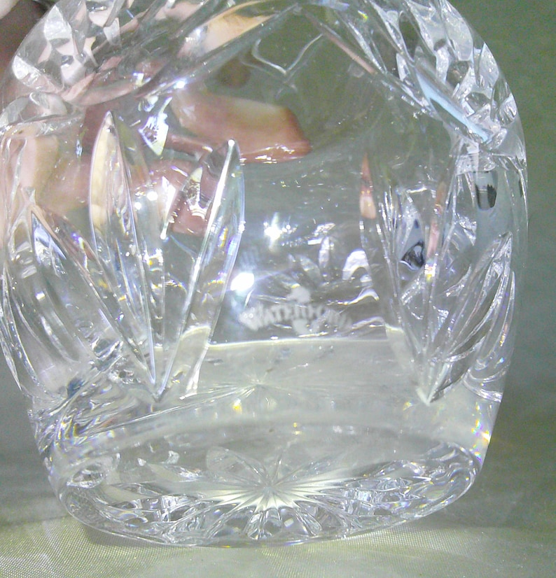 Signed Waterford Crystal Flower Vase W Floral Pattern 6 1/8 Etsy