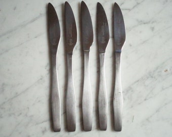 Portel SHEFFIELD ENGLAND Stainless Steel 8 1/4 inch Set of 5 Dinner Knives