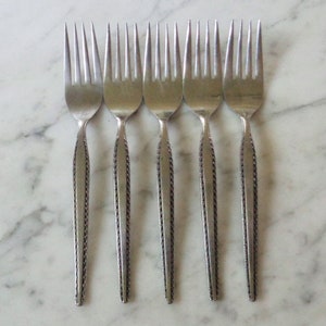 Granada National Stainless Japan 6 3/4 inch Set of 5 Salad Dessert Forks