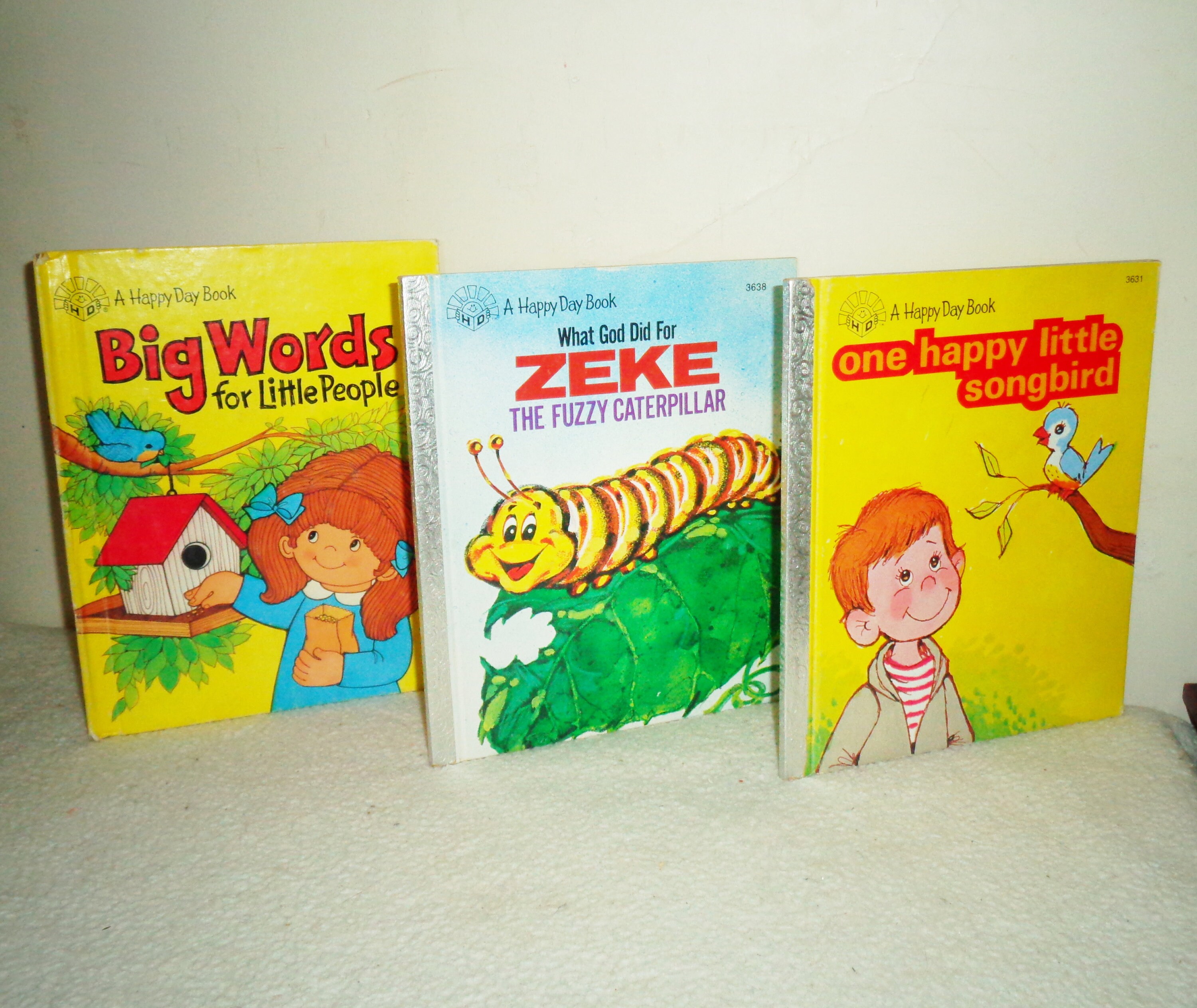 1980s Happy Day Books ~ Zeke the Fuzzy Caterpillar, One Happy
