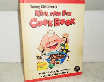 Mix-and-fix kookboek voor jonge kinderen ~ 1975 Parents Magazine hardcover boek