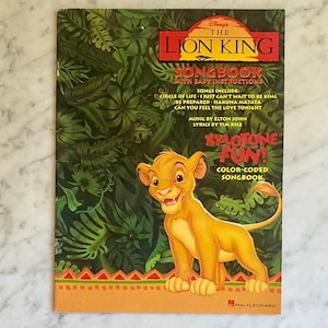 Disneys Lion King Movie Song Book for Xylophone 1994