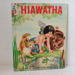 Tip Top Elf Book Hiawatha 25c Cena okładki 1959 #8307 Rand McNally
