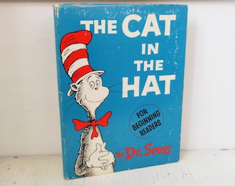First Edition 1957 Dr Seuss The Cat in The Hat (195/195) For Beginning Readers HC Book w DJ