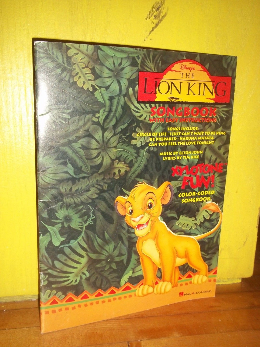 Disneys Lion King Movie Song Book for Xylophone 1994 Etsy