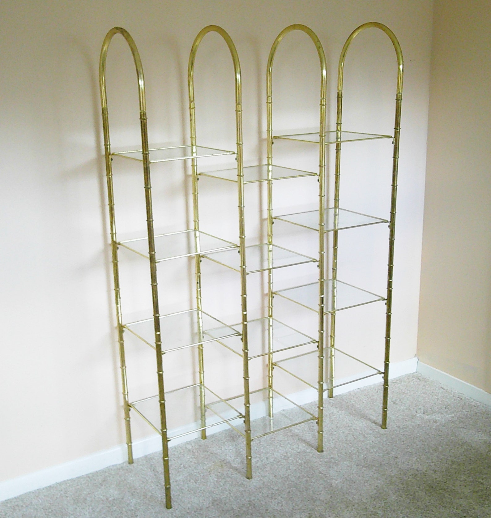 Etagere Shelving Unit 5 Foot Tall 12 Tier Glass Shelf Plant Stand