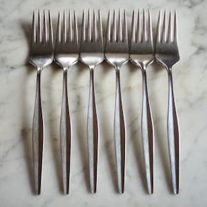 Regatta Gorham Stainless Steel 6 7/8 inch Set of 6 Salad Dessert Forks
