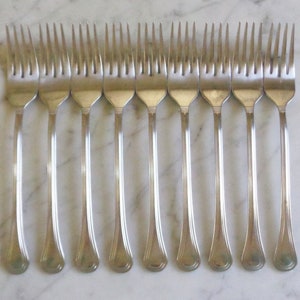 Astley Zwilling JA Henkels No Stain Inox International Stainless 7 inch Set of 9 Salad Dessert Forks