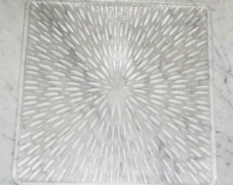 Holophane Lamp Square Deflector 774, Vintage Antique Industrial 12 inch Lamp Shade, 4 available