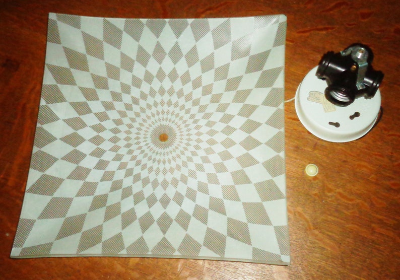 Diamond Checkerboard 14 Inch Square Light Fixture Cover on 4 Etsy