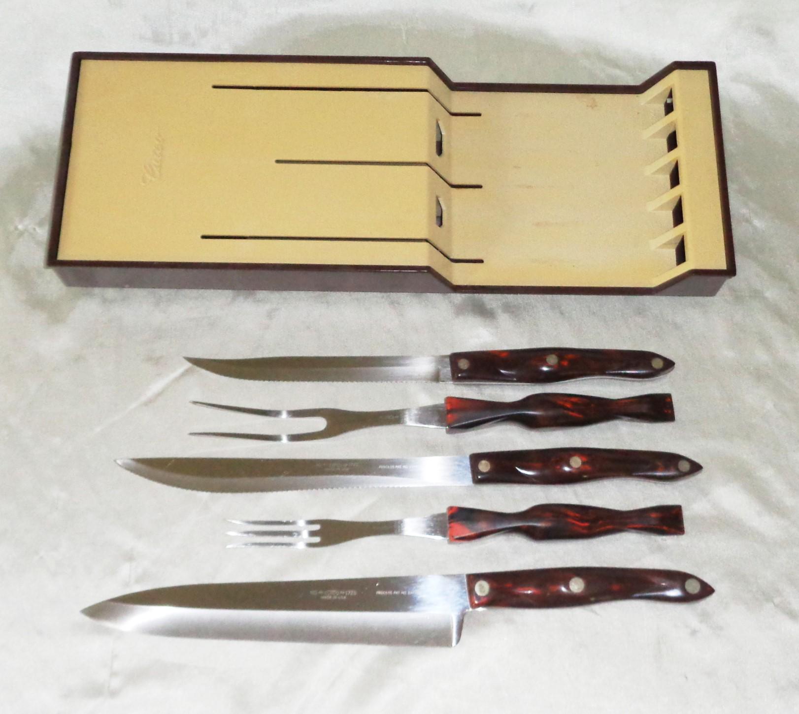 Cutco Vintage Orange / Brown Handle 1725 1726 1723 1727 1729