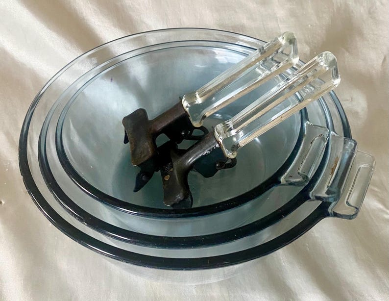 Pyrex Flameware Cookware 3 Pyrex Flameware Cookware Glass Sauce Pans W 2 Detachable Handles 834 ...