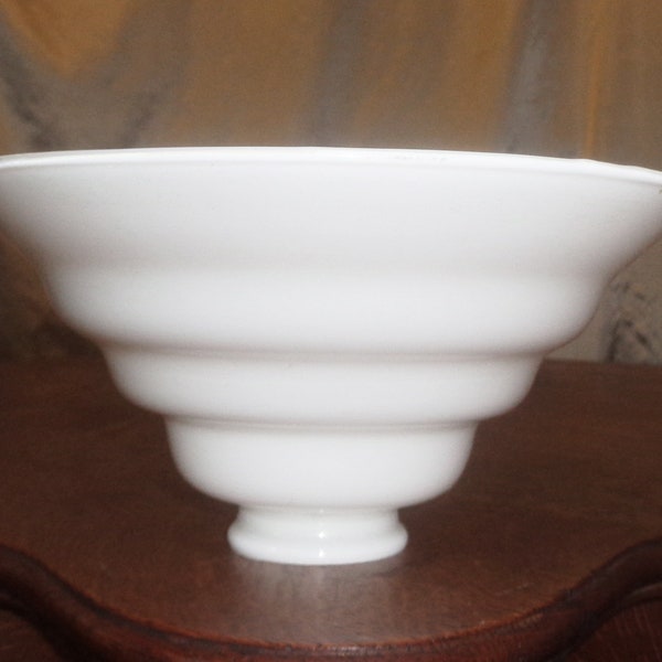 4 Tier Skyscraper Milk Glass Light Diffuser Lamp Shade, Mid Century Modern - 8 1/2 x 4 1/4 inch