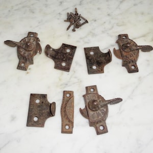Eastlake Victorian Cast Iron Window Sash Lock Latches Hardware