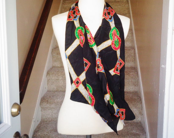 Princess Marcella Borghese by Echo Scarf 34x34 inch 100% Silk Square, Vintage