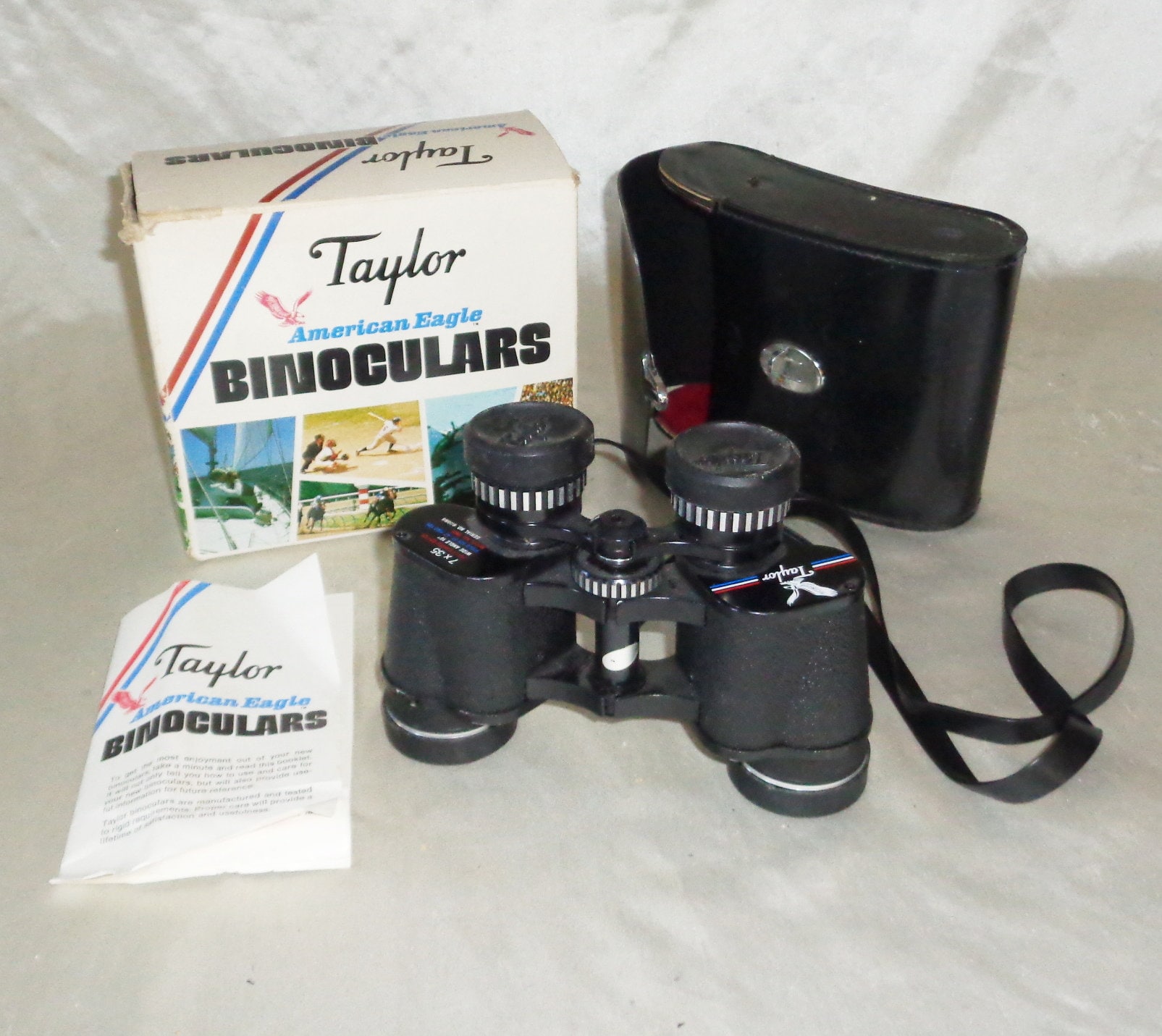 Taylor American Eagle Model 2802 7 X 35 ZWCF Binoculars W/ Case