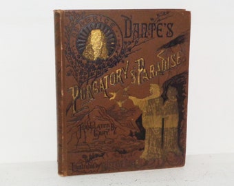El Purgatorio y el Paraíso de Dante Ilustrado por Gustave Doré Libro HC de gran tamaño del siglo XIX
