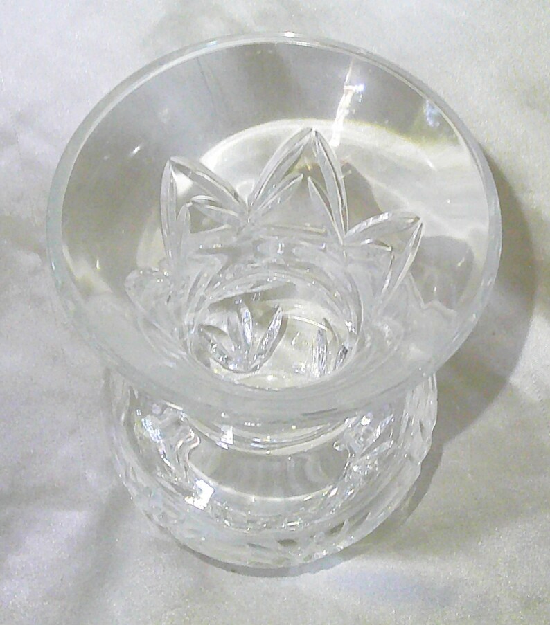 Signed Waterford Crystal Flower Vase W Floral Pattern 6 1/8 Etsy