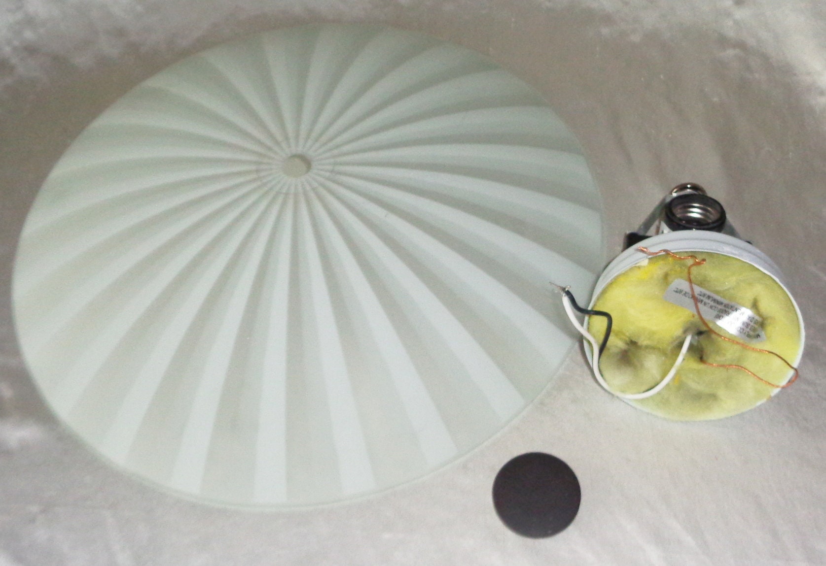 Striped Saucer Light Fixture Atomic UFO Saucer 15 3/4 in on 3 Etsy