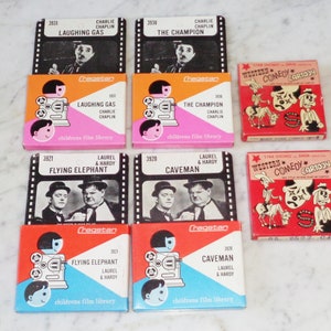 8mm Star Photo Cragstan Films Movie Reels 3 Laurel & Hardy and 3 Charlie Chaplin