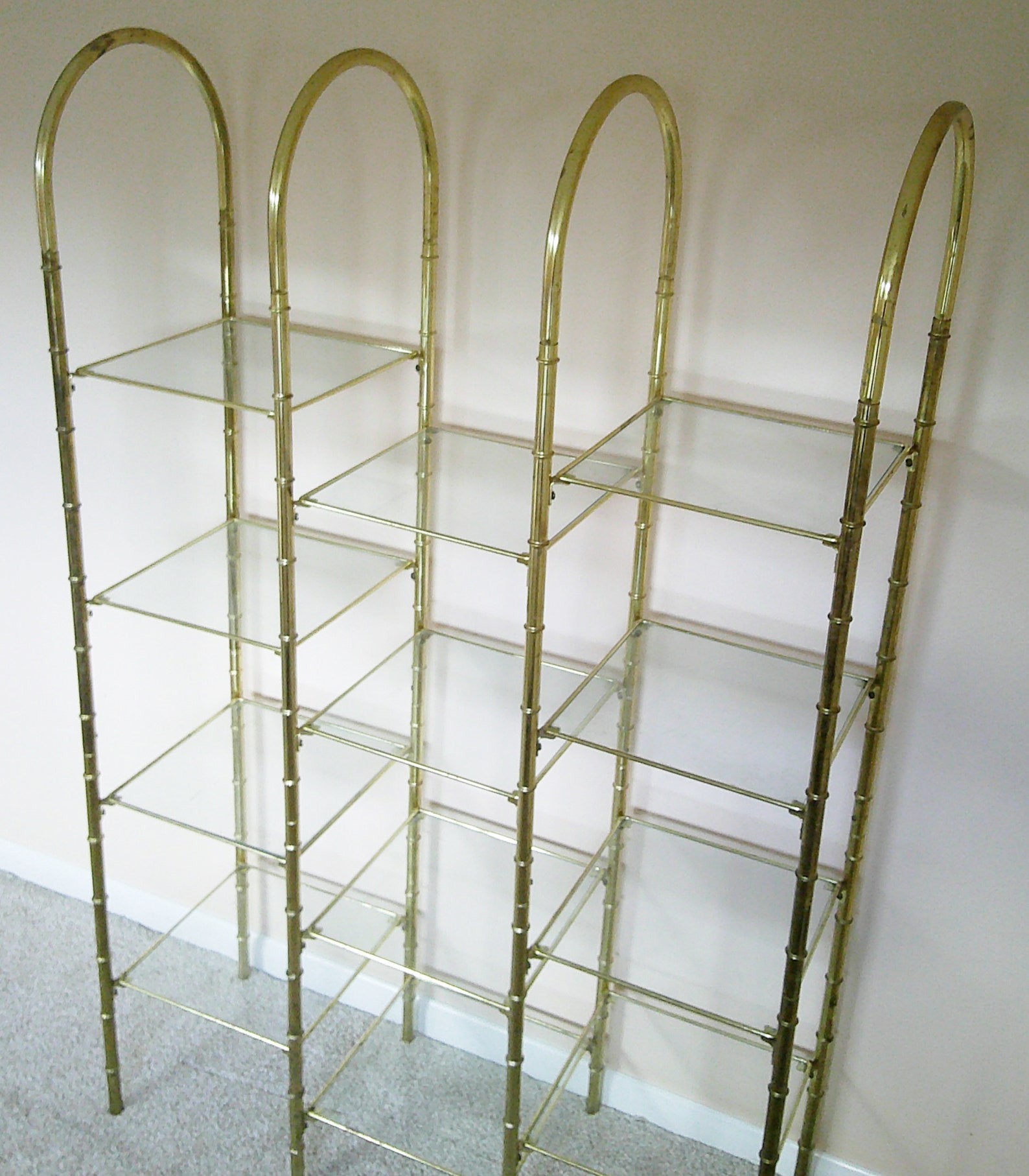 Etagere Shelving Unit 5 Foot Tall 12 Tier Glass Shelf Plant Stand